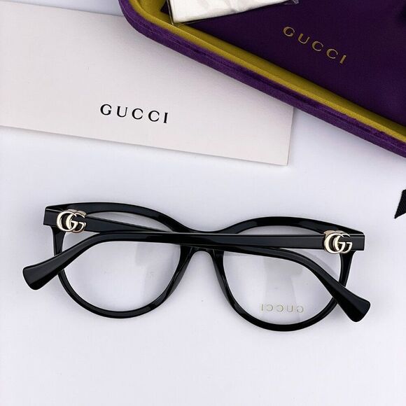 SALE! NEW GUCCI GG1074O 004 Shiny Black Cat Eye Women Eyeglasses main image 9
